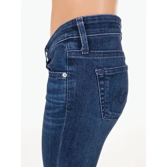 AG Adriano Goldschmied The Stevie Ankle Skinny Low-Rise Denim Jeans Size 25 Blue - Picture 5 of 10
